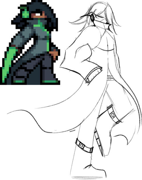 Concept art of Hash, one of my lovely OCs.