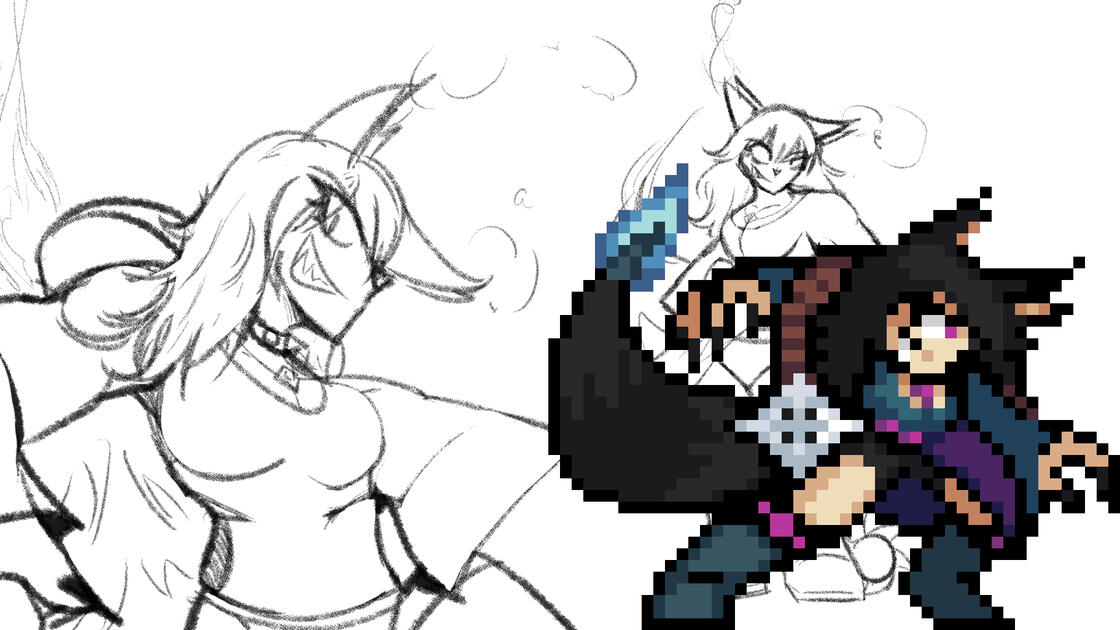 Concept art of Vestia, one of my lovely OCs. Concept art of Vestia, one of my lovely OCs.