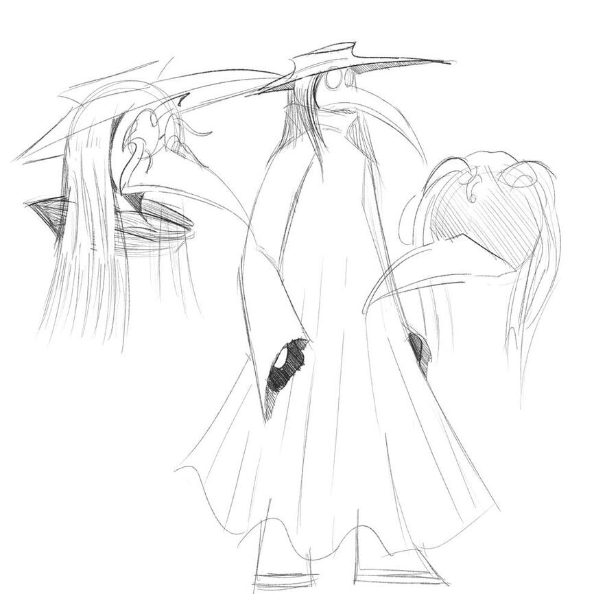 Concept art of The Onlooker, one of my lovely OCs.